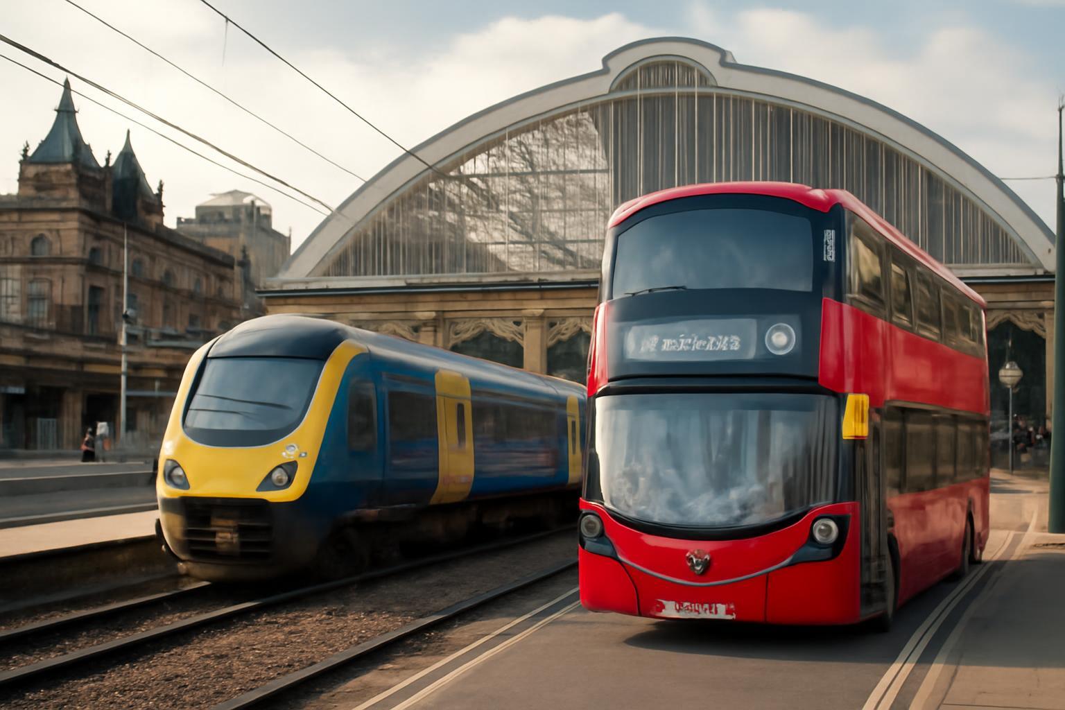 Liverpool közlekedési csomópontja, ahol busz és vonat állomás található.